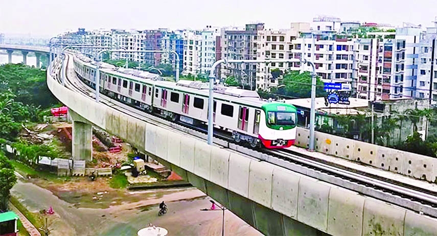 Six boggies of the Dhaka Metro Rail had a trial run from Diabari of Uttara to Mirpur on Friday.