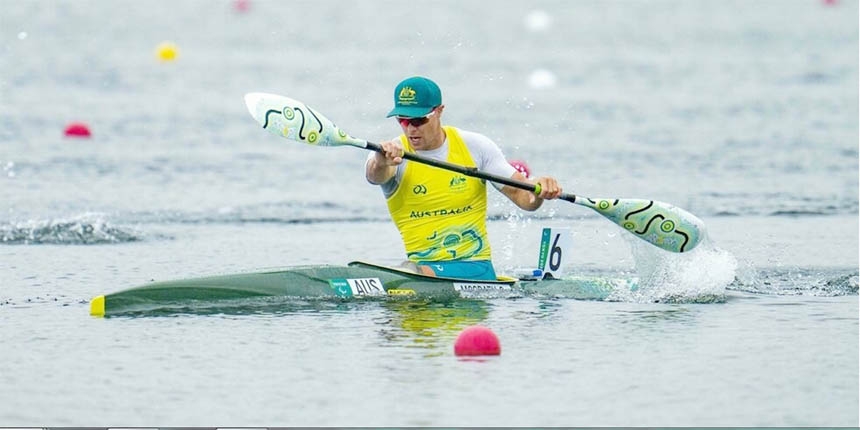 Curtis McGrath powers to gold in the KL2 canoe sprint final of Tokyo Paralympics at the Sea Forest Waterway on Friday.