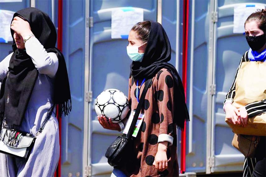 Afghan woman soccer team leaves home for Pakistan.