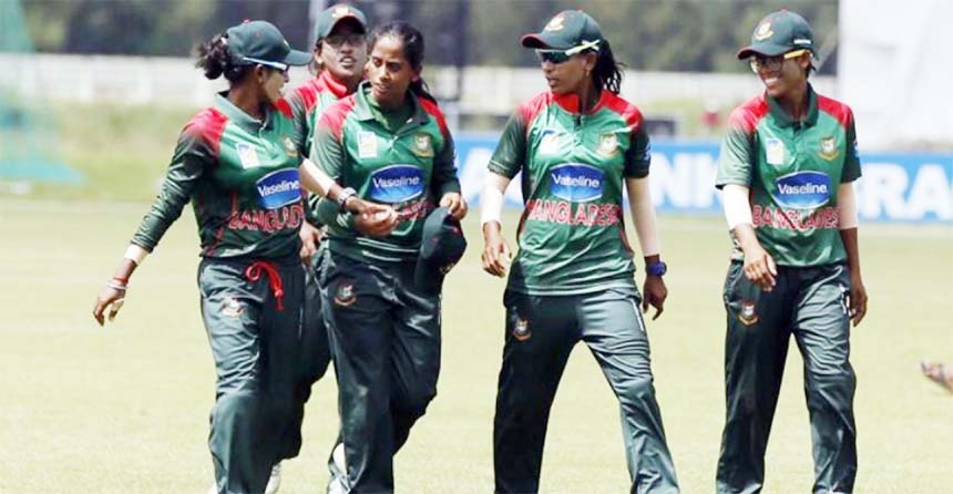Some of the members of Bangladesh Women's Cricket team in action recently.