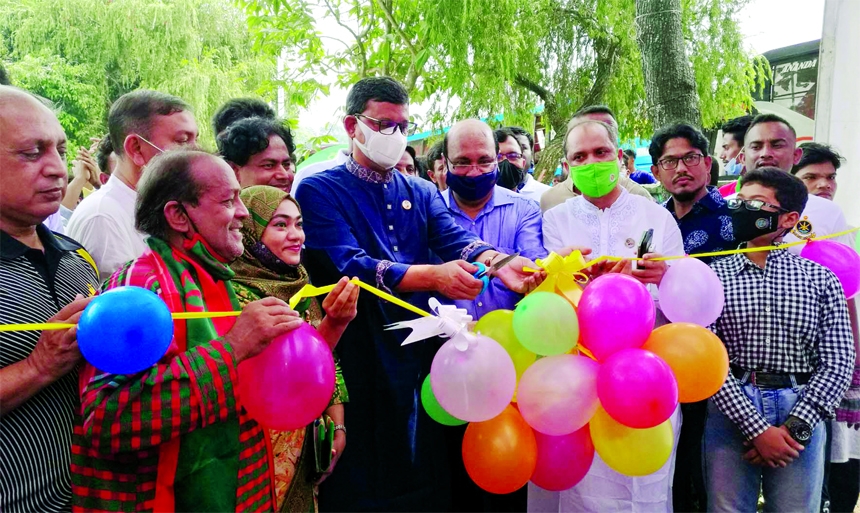 State Minister for Shipping Khalid Mahmud Chowdhury inaugurates a programme on 'Bishwjure Bangabandhu O Bangladesh Utsab' organised by Padakkhep Bangladesh at Cox's Bazar Cultural Center on Friday marking Mujib Year.