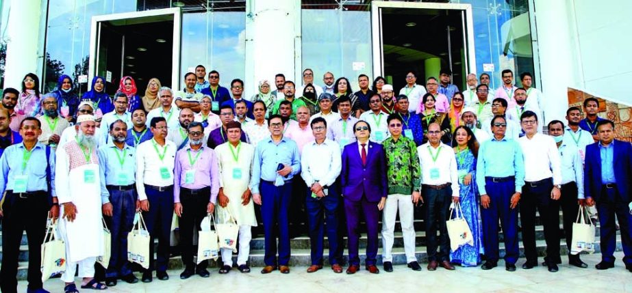 Prof Nehal Ahmed, Chairman, Board of Secondary and Higher Education, Dhaka, Prof Dr. Mostafa Kamal, Dean, Academic Affairs of Daffodil International University (DIU) and Prof. SM Amirul Islam, Controller of Examinations, among others, at a workshop on 'L
