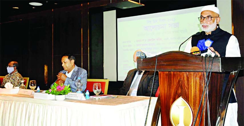 Fisheries and Livestock Minister SM Rejaul Karim speaks at a discussion on World Egg Day at Intercontinental Hotel in the city on Friday.