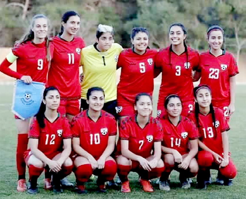 Afghan women’s National football team.