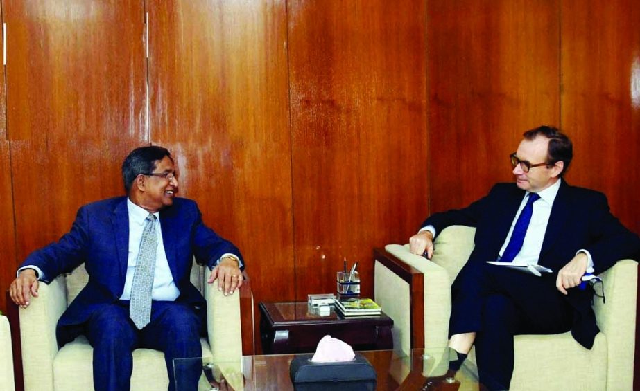 British High Commissioner to Bangladesh Robert Chatterton Dickson calls on Agriculture Minister Dr. Abdur Razzaque at his office of the ministry on Tuesday. NN photo