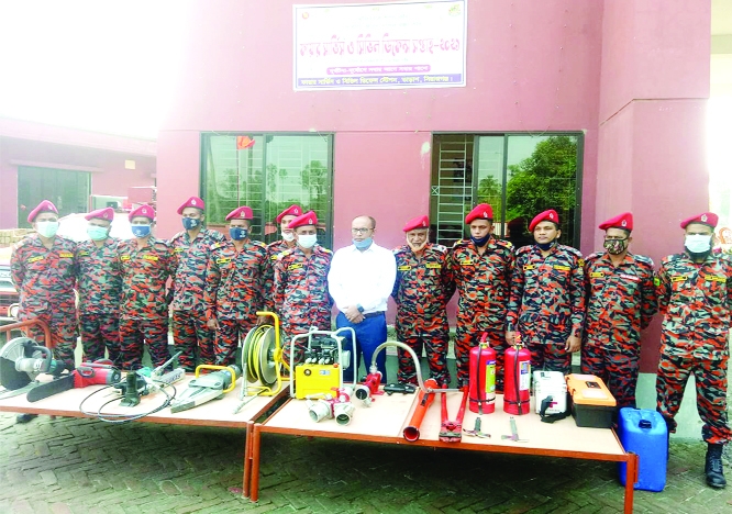 Fire Service and Civil Defense Week was celebrated in Tarash of Sirajganj.