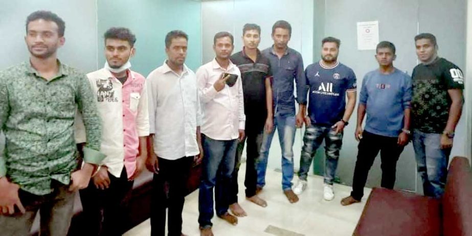 Nine Bangladeshi workers leave country for joining job to the East European country Romania on Saturday. Recruiting agency Asia Continental Group (BD) sent them to the emerging and potential labour market. NN photo