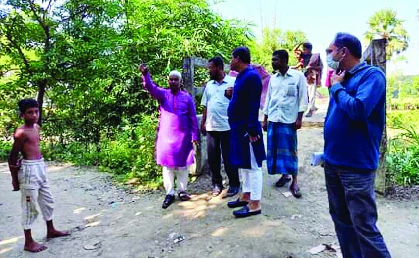 Feni LGED Executive Engineer Hasan Ali visited different sites of the sadar upazila's varions development project advising what to be done. Sdar Upazila Engineer Md. Monir Haider was present at that time.