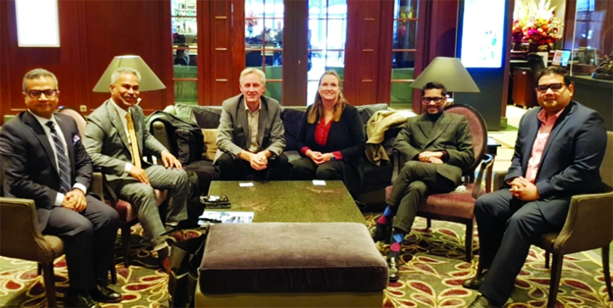 BGMEA delegation headed by its President Faruque Hassan holding a meeting with Bob Assenberg, fund director of Good Fashion Fund (GFF) and Bernadette Blom, director of GFF in Antwerp of Belgium on Thursday.