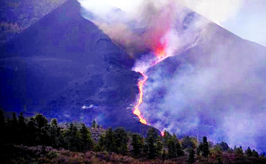 Toxic gases from a volcano that has been erupting for months. Agency photo