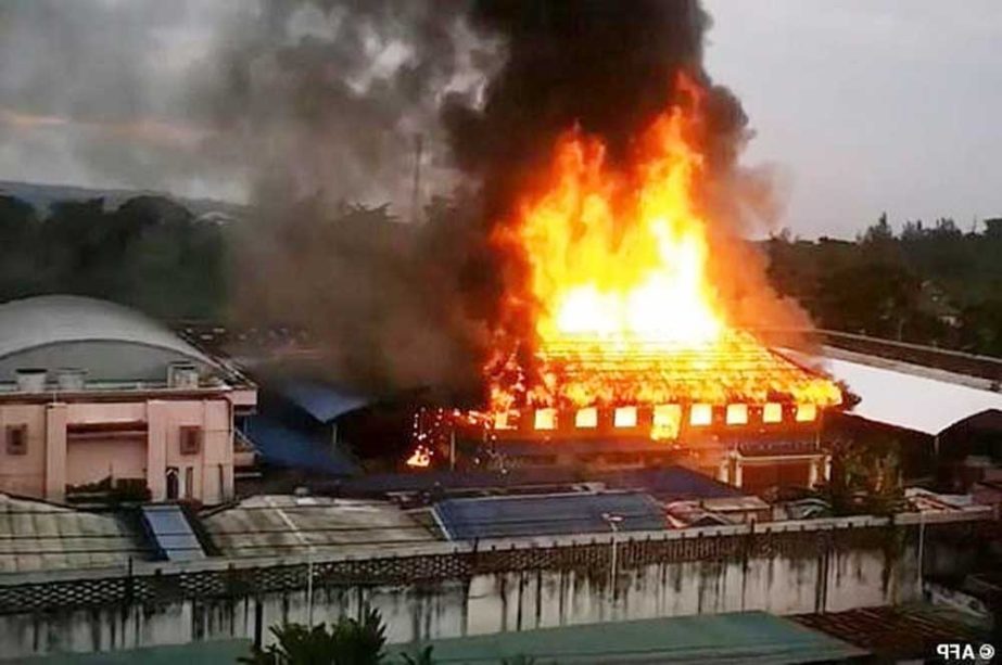 A Thai prison is burning. Agency photo