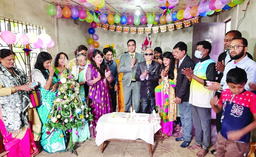 GOURIPUR (Mymensingh): People of Christian community celebrate Christmas Day at Baptist Church of West Bhaluka in Gouripur Upazila on Saturday.