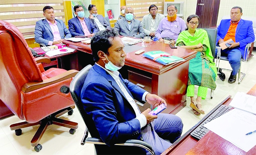FENI: Md Abdur Rashid, Chief Engineer of Feni, Government Engineering Department (LGED) presides over the virtual meeting of LGED with Upazila engineers on the nation work planning technique recently.