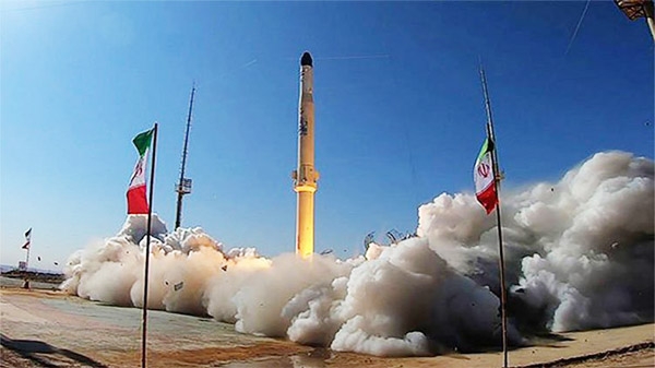 The scenario of the Iran's new space launch which has made the USA perplexed.