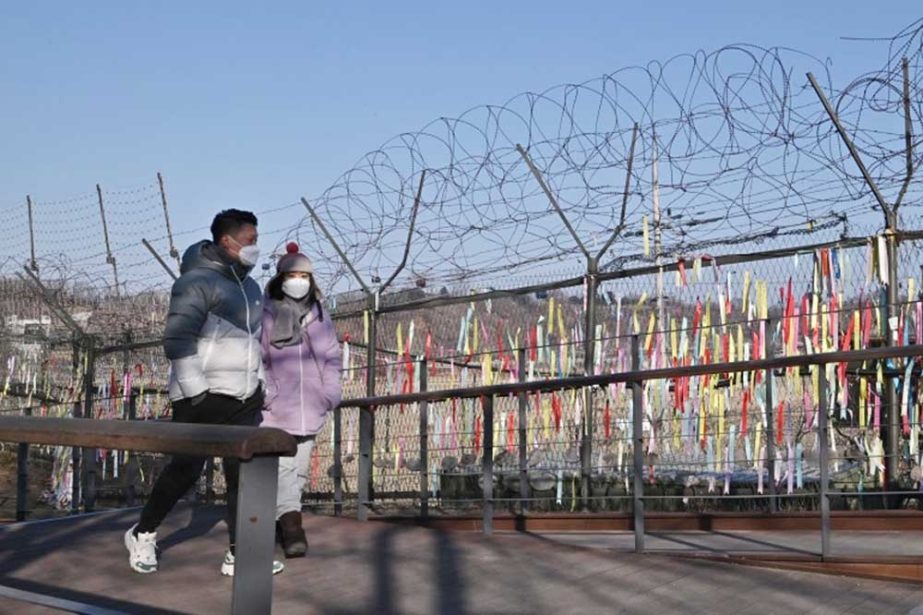 The two Koreas are split along the world's most heavily armed border, called the Demilitarized Zone [Jung Yeon-je Agency photo