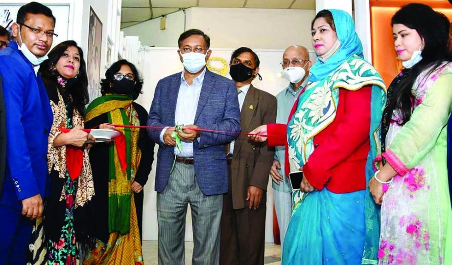 Information and Broadcasting Minister Dr Hasan Mahmud inaugurates 'Mujib Corner' cutting ribbon at BTV Chattogram Center on Saturday. NN photo