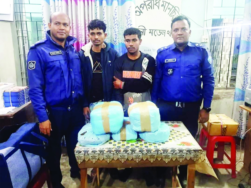 FENI: Two persons were arrested with 10 kgs of ganja from Mohipal area by Feni Model Sadar Thana police on Friday.
