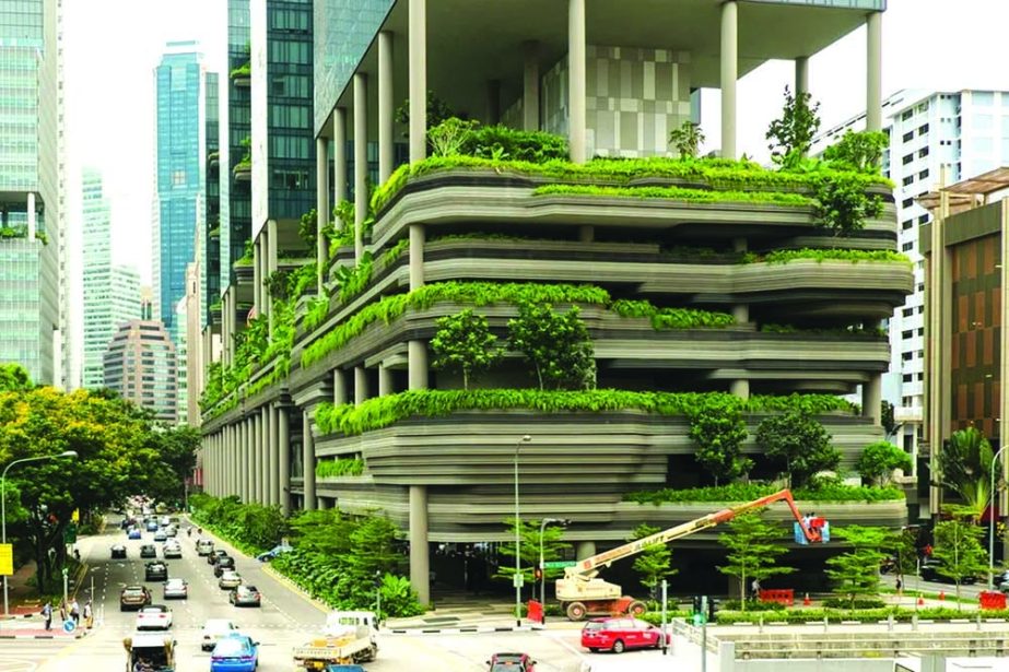 View of a green building. Photo : Collected