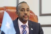 Somalia's Prime Minister Mohamed Hussein Roble looks on before addressing members of Parliament in Mogadishu. Agency photo