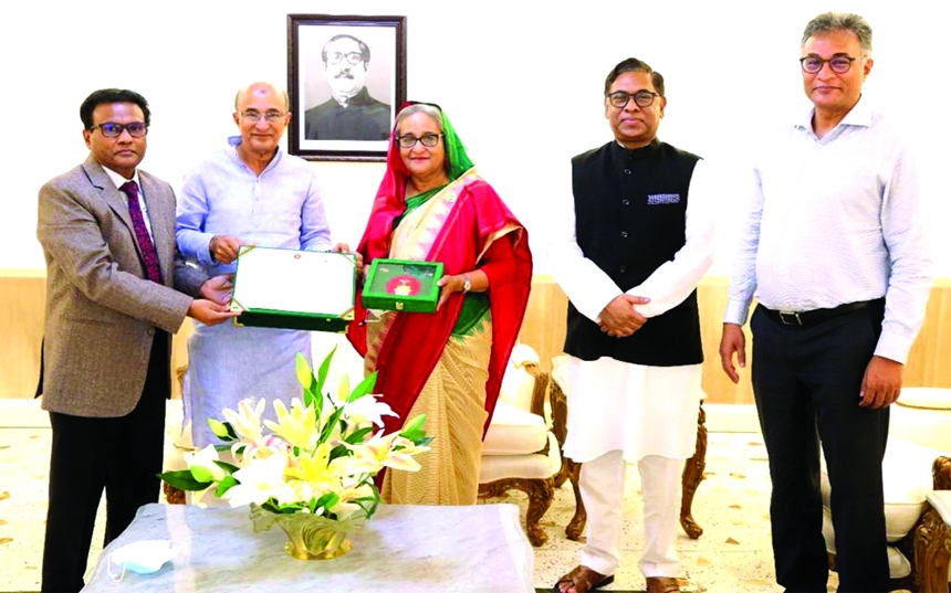 The Swadhinata Puraskar-2022 was handed over to Prime Minister Sheikh Hasina for her contribution to cent percent electrification and the country's socio-economic advancement.