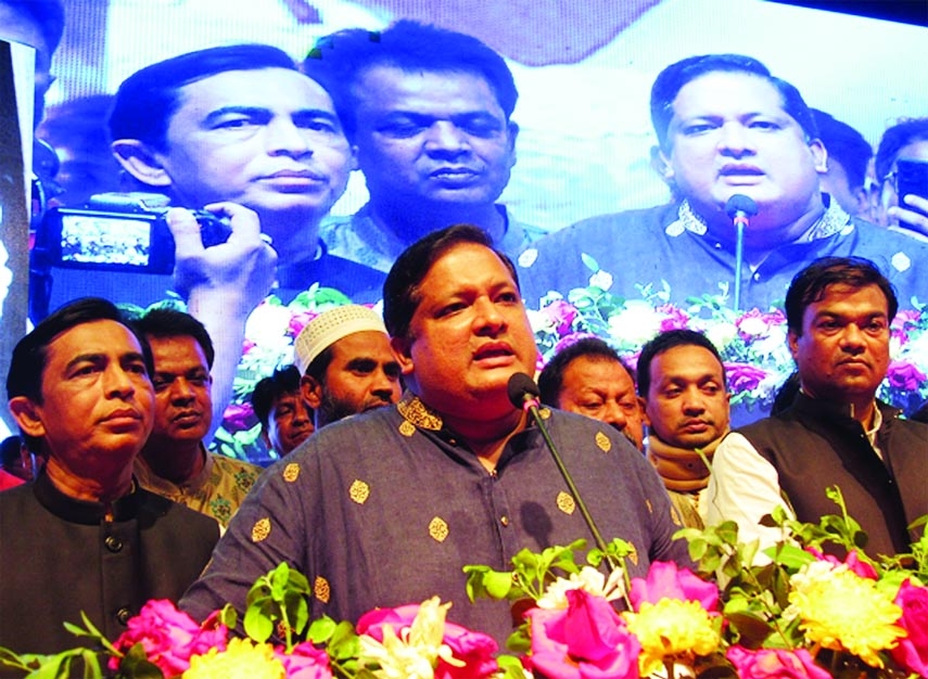 GAZIPUR: State Minister for Youth and Sports Zahid Hasan Russell MP addresses a discussion meeting marking the Golden Jubilee and Mujib Year at Rajbari Field in Gazipur as the Chief Guest on Friday.