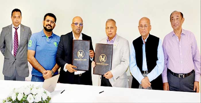 Prof Dr Rabiul Husain Chairman of Imperial Hospital President of Chennai Apollo Hospital along with others were present on signing ceremony at hospital premises in Chattogram yesterday. NN photo