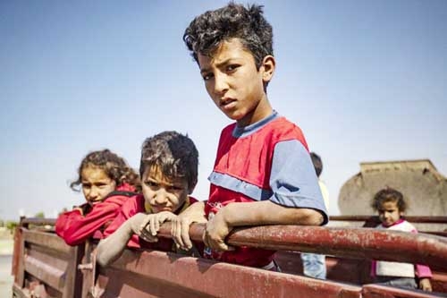 The unfortunate Syrian children staring at for humanitarian assistance. Agency photo