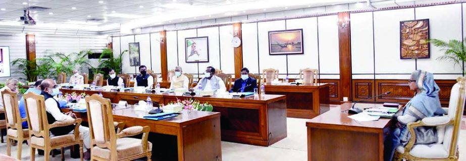 Prime Minister Sheikh Hasina presides over the first meeting of Delta Governance Council held at her office on Sunday. PID photo