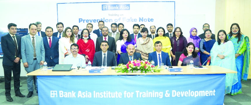 Adil Chowdhury, AMD of Bank Asia Limited, inaugurates a day-long training on "Prevention of Fake Note" at the bank's training institute in the capital recently. Senior officials of the bank were present.