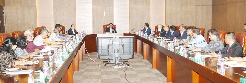 President of Bangladesh Olympic Association (BOA) and Chief of Army Staff of Bangladesh Army General SM Shafiuddin Ahmed (centre) presides over the meeting of the Executive Committee of BOA at the Army Multipurpose Complex in Dhaka Cantonment on Thursday.