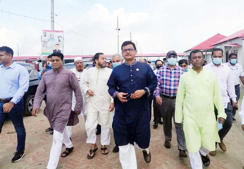 State Minister for Shipping Khalid Mahmud Chowdhury visits Shimulia Ghat of Munshiganj and Ilias Ahmed Chowdhury (Kathalbari Ghat) of Shibchar in Madaripur on Friday on the occasion of Padma Bridge inauguration.
