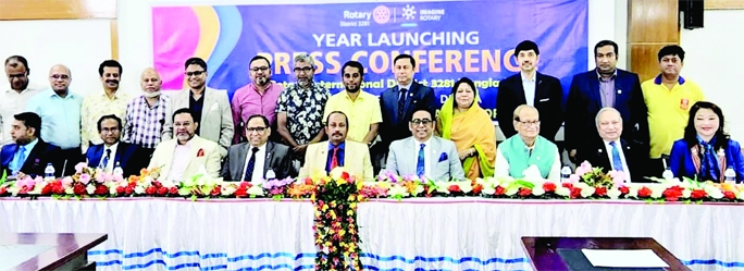 Rotary Governor Engr. MA Wahab announces Rotary Year Programme 2022-2023 at a press conference in the city on Thursday.