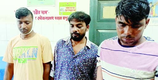 GAFARGAON (Mymensingh) : Three members of Inter district three auto thief gang arrested in Patlashi Bazar area of Niguari Union under Pagla Police Station on Thursday.