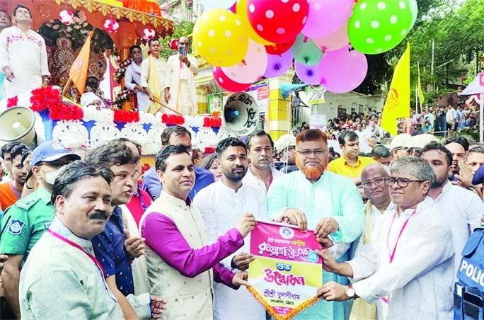 CHATTOGRAM: The inaugural ceremony of Rath Yatra programmes arranges at Nandankanon Tulshidham Intersection of the Port City on Friday.