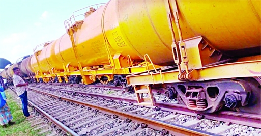 Two bogies of an oil-laden train derailed at Tongi Railway Station outer signal in Gazipur on Sunday. However, the rail communication of Dhaka with Sylhet and Chattogram remained normal through an alternative route.