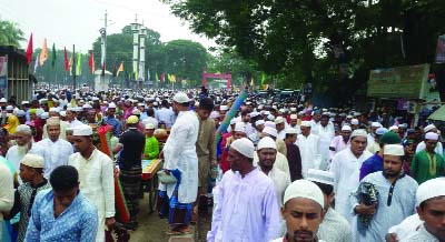 MADHUKHALI(Faridpur): The main Eid-ul- Azha congregation was held at Madhukhali Central Eidgah on Saturday.