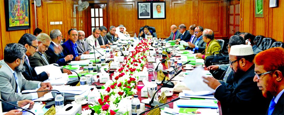Arastoo Khan, Chairman of Islami Bank Bangladesh Limited, presiding over the board of directors meeting at the bank's head office in the city on Monday. Yousif Abdullah Al-Rajhi, Vice-Chairman and foreign director, Md. Shahabuddin, Vice-Chairman, Dr. Are