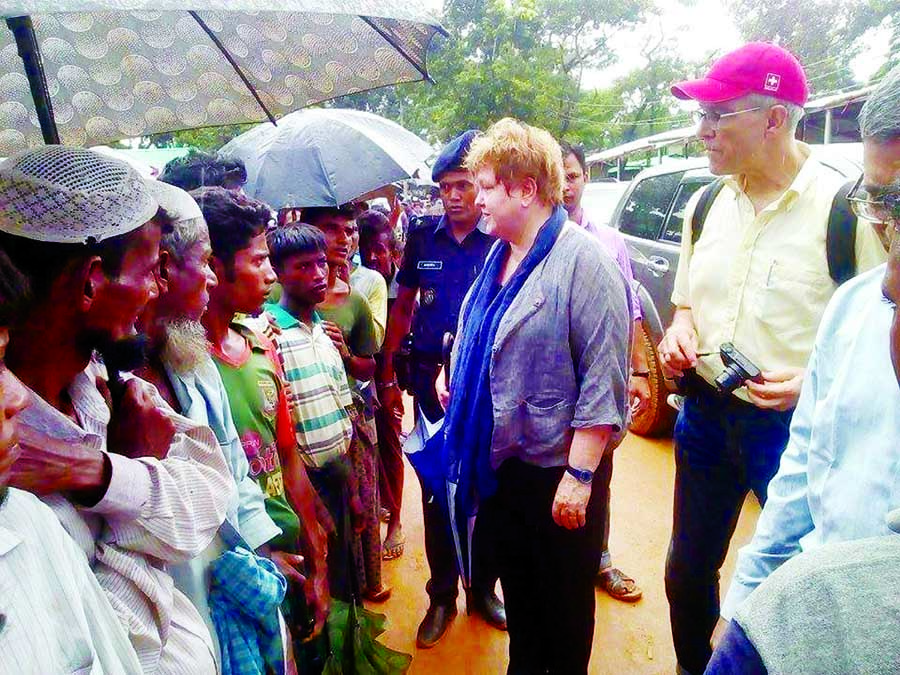 Diplomats of about forty countries visited the Rohingya refugee camp in Kutupalang of Ukhiya upazila on Wednesday.