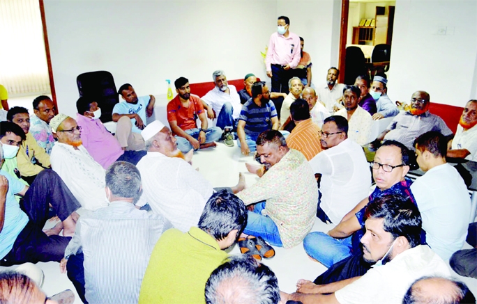 SYLHET: Jalalabad Gas Employees Union observes a sit-in programme on Monday for their different demands.