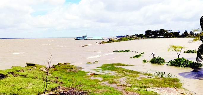 KALAPARA (Patuakhali): The agricultural lands submerged at Kalapara Upazila as the protection embankment has been collapsed on Saturday.