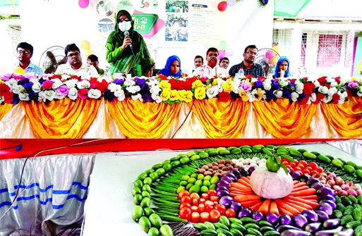 FULBARIA (Mymensingh): Salina Chowdhury, Assistant Commission (land) visits the Agriculture Fair at Fulbaria Upazila organised by World Vision Bangladesh , Fulbaria Unit on Wednesday.