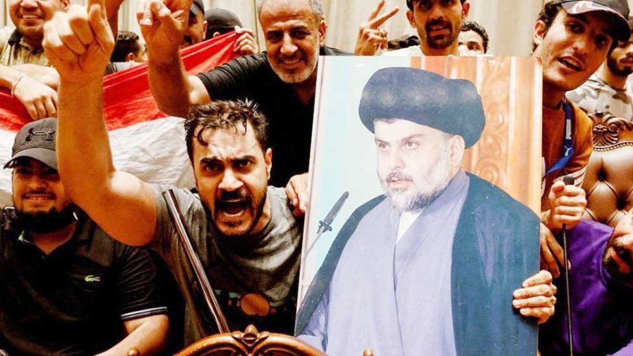 Moqtada al-Sadr's supporters recently twice stormed parliament. Agency photo