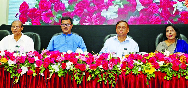 State Minister for Shipping Khalid Mahmud Chowdhury, among others, at a workshop on 'Role to Resist Environment and River Water Pollution' organised by National River Protection Commission in CIRDAP auditorium in the city on Wednesday.