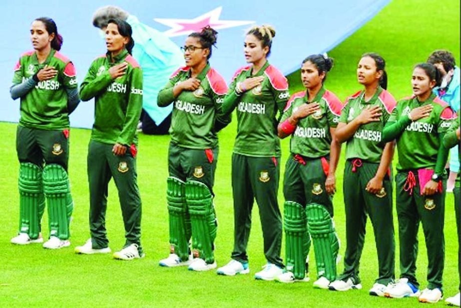 Members of Bangladesh Women's Cricket team during an ICC Women's World Cup match recently. File photo