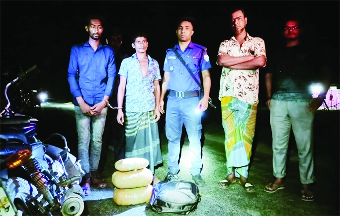 BIJOYNAGAR (Brahmanbaria) : Three traders were held with drugs in separate operations in Kasba of Brahmanbaria on Wednesday.