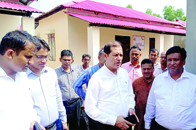 MURADNAGAR (Cumilla): Al Mamun Murshed, Director General Prime Minister's Office visits Ashrayan Project at Muradnagar Upazila on Wednesday.